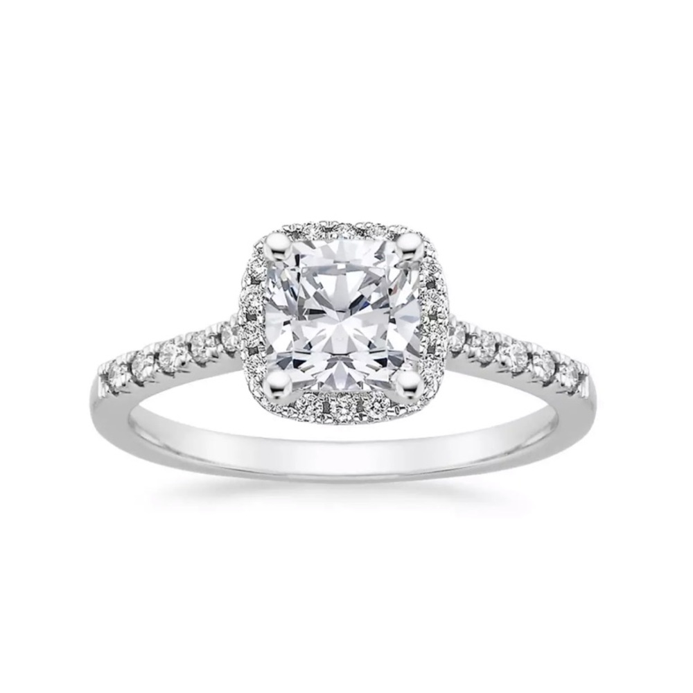 6Carat Wedding Engagement Round Cut Halo Ring - Picture 4 of 5